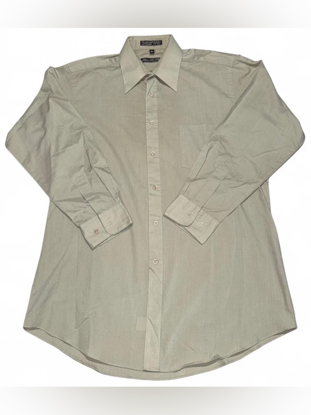 Stafford Men's Long-Sleeve Dress Shirt in Light Sage Green